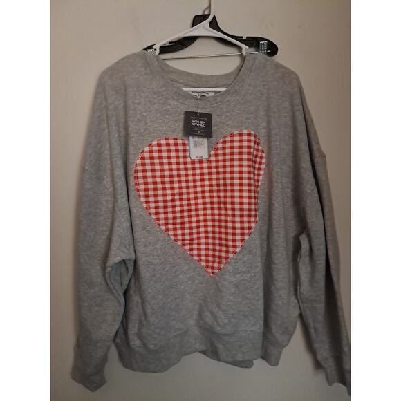 Grayson Threads Women's Gingham Heart Graphic Sweatshirt Size XXL NWT - Picture 1 of 7
